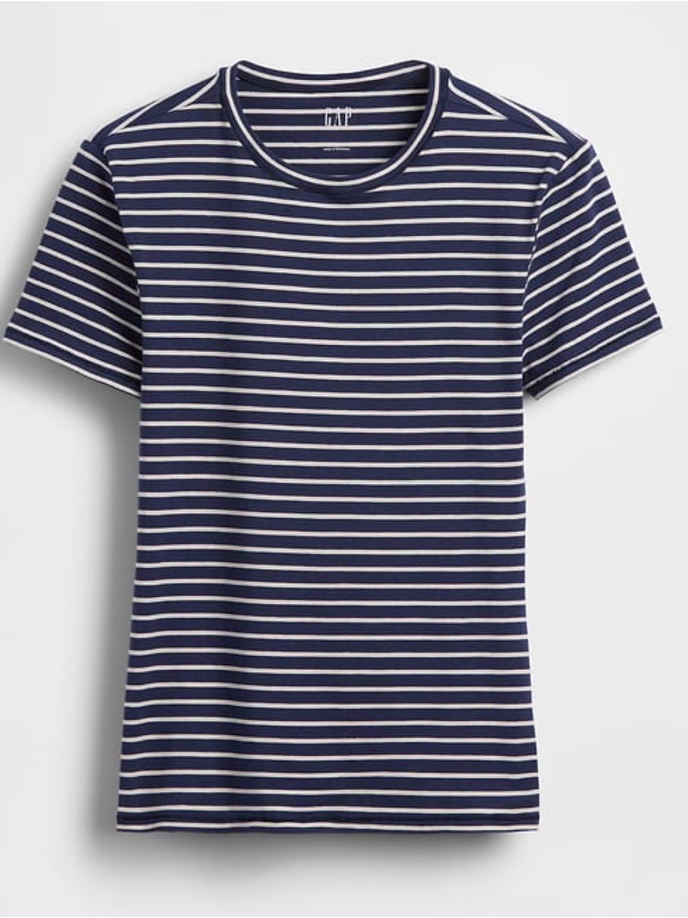 GAP Navy and White Striped Short Sleeve Tee